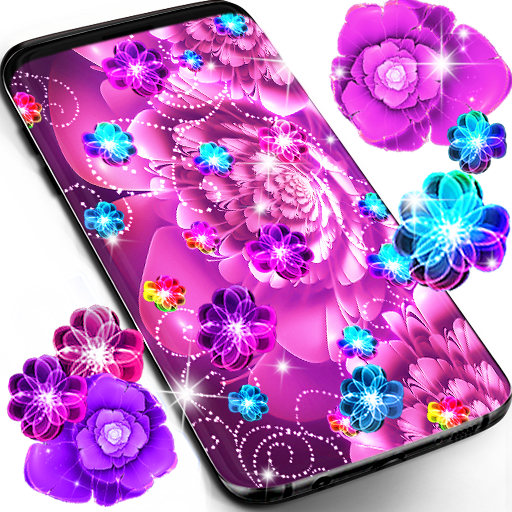 Glowing flowers live wallpaper Logo