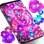 Cover Image of Download Glowing flowers live wallpaper  APK
