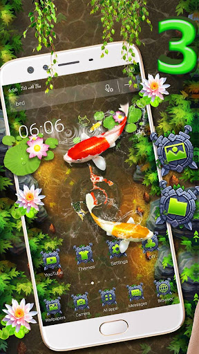 Real Lively Koi Fish 3D Launcher Theme ?