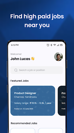 Android application Kaam - Job Search App screenshort