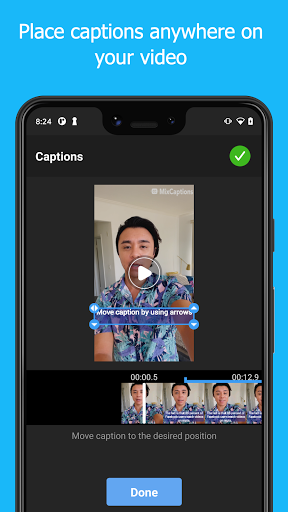 Screenshot of MixCaptions Add Text, Subtitle
