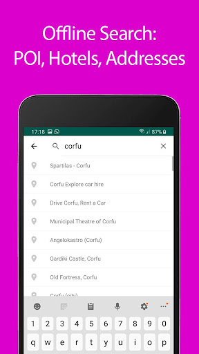 Corfu Offline Map and Travel G Screen 3