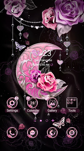 Android application Rose Crescent Moon - Wallpaper screenshort
