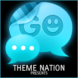 GO SMS Theme Blue Neon icon