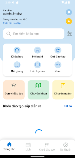 Android application LMSOnline Doanh nghiệp screenshort