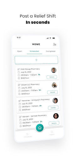 Android application instaLocum: Relief Shifts screenshort