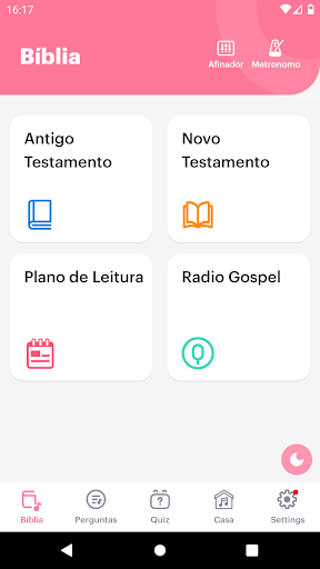 Android application Biblia e Harpa Crista Mulher screenshort