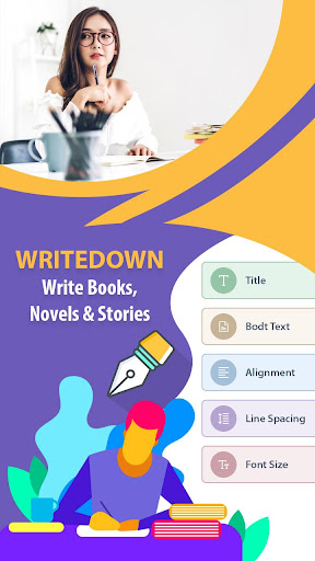 Android application WriteDown: Write Books, Novels screenshort