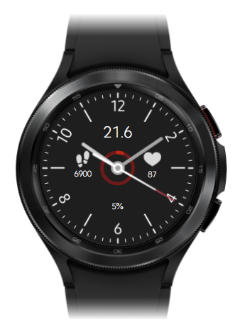 Simple Black Watchface Screen 2
