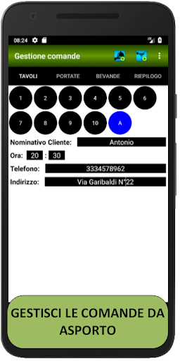 Android application Comande Blu screenshort