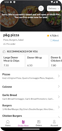 P & G Pizza Screen 3