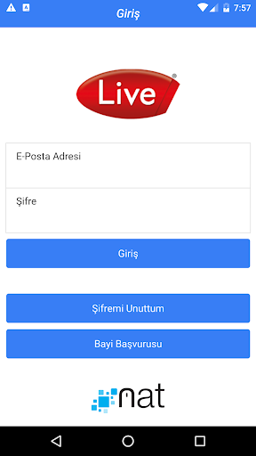 Android application Lisans B2B screenshort