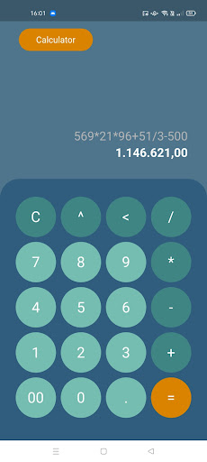 Android application Calculator screenshort