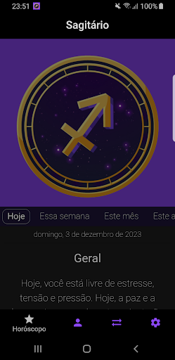 Android application Horóscopo Sagitário BR 2023 screenshort