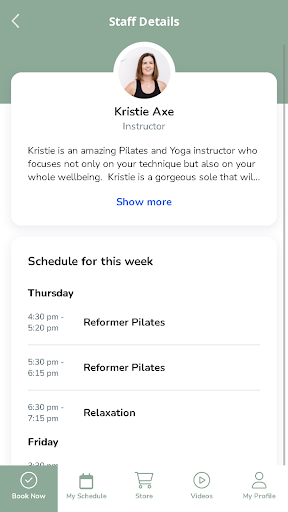 Spirit Pilates Screen 3