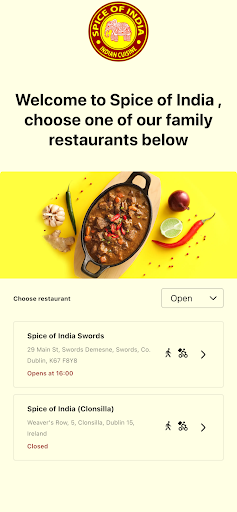 Android application Spice of India screenshort