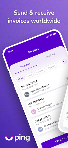 Android application Ping screenshort
