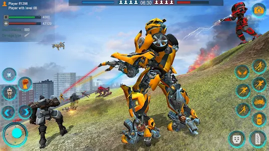 戦争ロボット車の変換: ロボットカー変身ゲーム