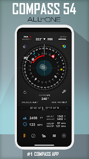 Compass 54 (All-in-One GPS, Weather, Map, Camera) Screenshot