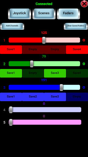 Android application DMX controller screenshort