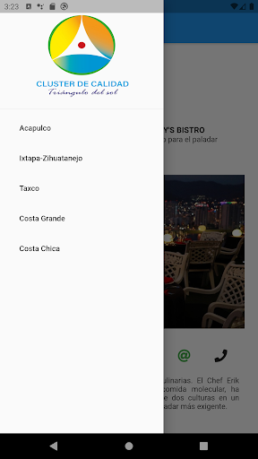Android application Cluster de Calidad screenshort