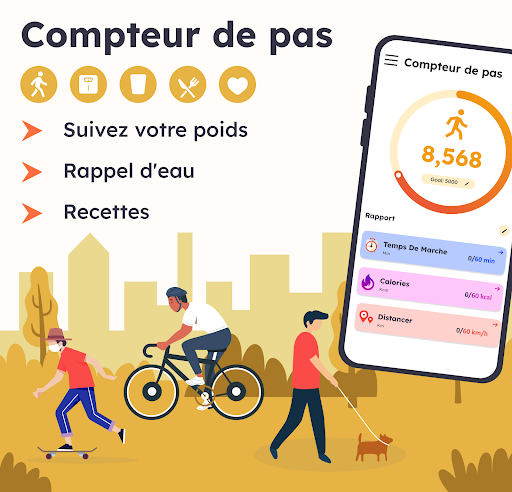 Podometre et compteur de pas Screenshot 1