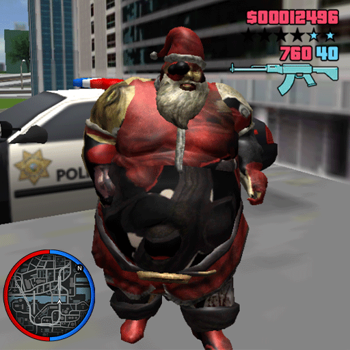 Santa Claus Gangster theft