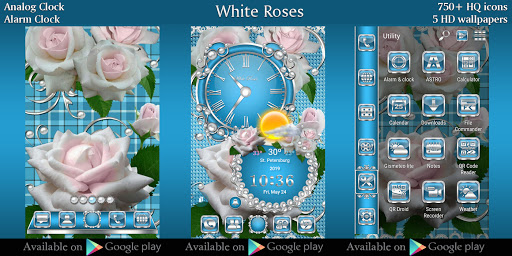 White Roses Go Keyboard theme