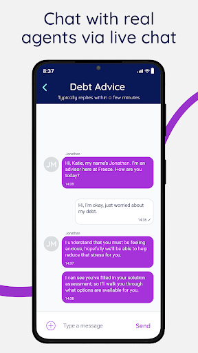 Freeze Debt: Solution & Advice Screen 3