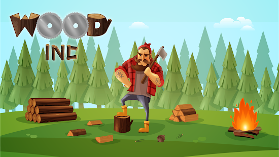 Wood Inc. - 3D Idle jeu simula Capture d'écran