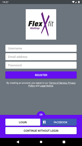 Android application FlexXfit screenshort