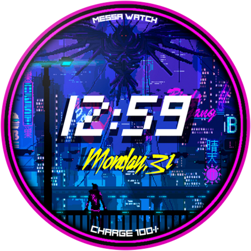 Pixel Cyberpunk Watch Face