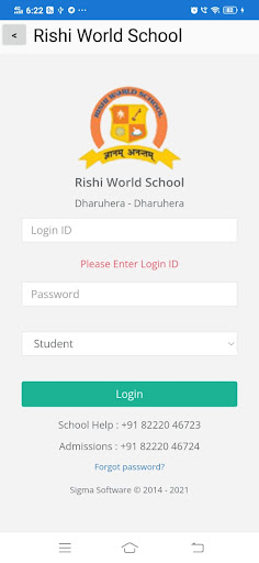 Android application Rishi World School screenshort