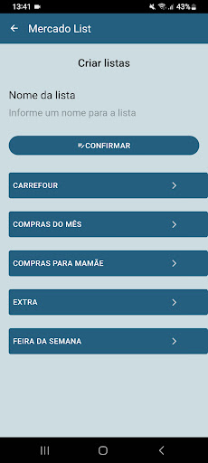 Android application MercadoList - Lista Produtos screenshort