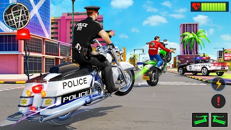 Police Moto Bike Chase Crime