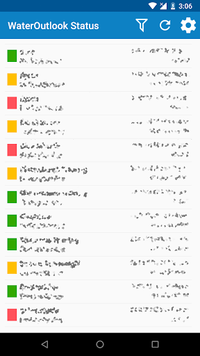 Android application WaterOutlook Status screenshort