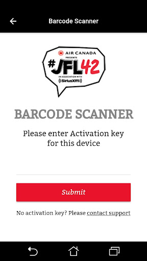 Android application JFL42 Ticket Scanner screenshort