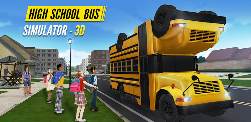 Conduite d'autobus scolaire 3D