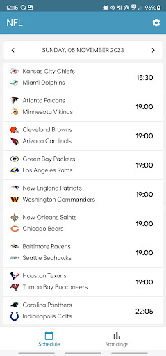 MobScores: Live Scores for NFL Screen 3