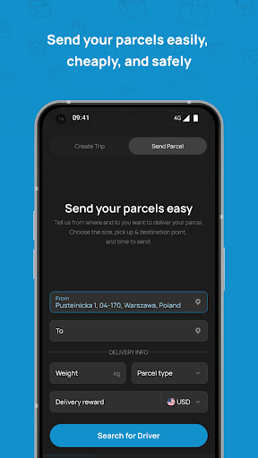 Android application Ligo - parcel delivery screenshort