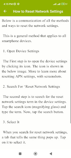 Any Device Network Reset Guide Screen 2