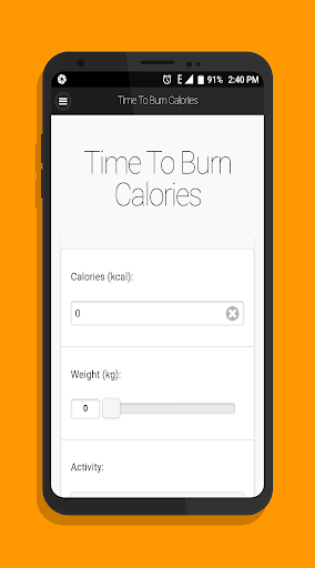 Time To Burn Calories Screen 2
