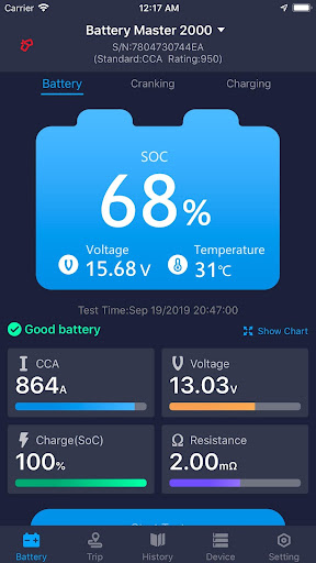 Android application Battery Master 12V screenshort