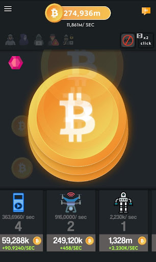 Android application Bitcoin Miner Simulator screenshort