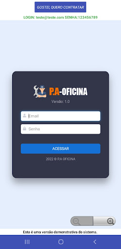 Sistema de Gestão de Oficinas Screen 2