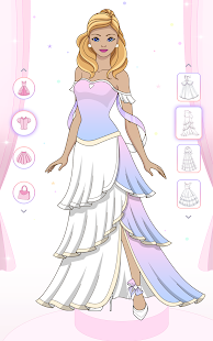 Princess Dress Up & Coloring