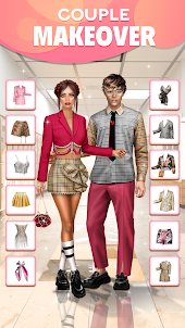 男の子と女の子着せ替えゲーム：高校のファッションコンテスト