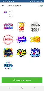 2024 New Year Stickers