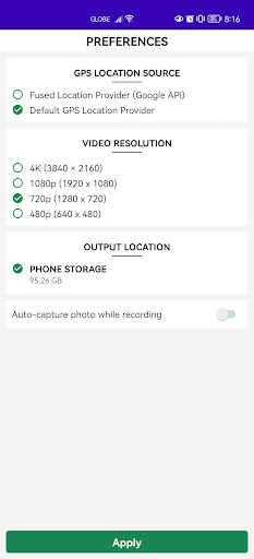 DA GeoCamera - Advanced Screen 2