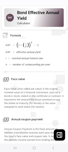 Bond EAY Calculator